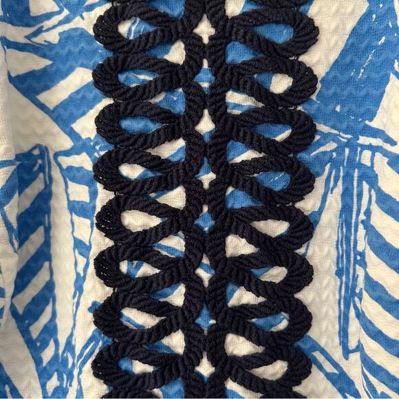 Lilly Pulitzer Dress Annabelle Shift Blue White Preppy Sailing Boats Size 6 - Picture 5 of 12